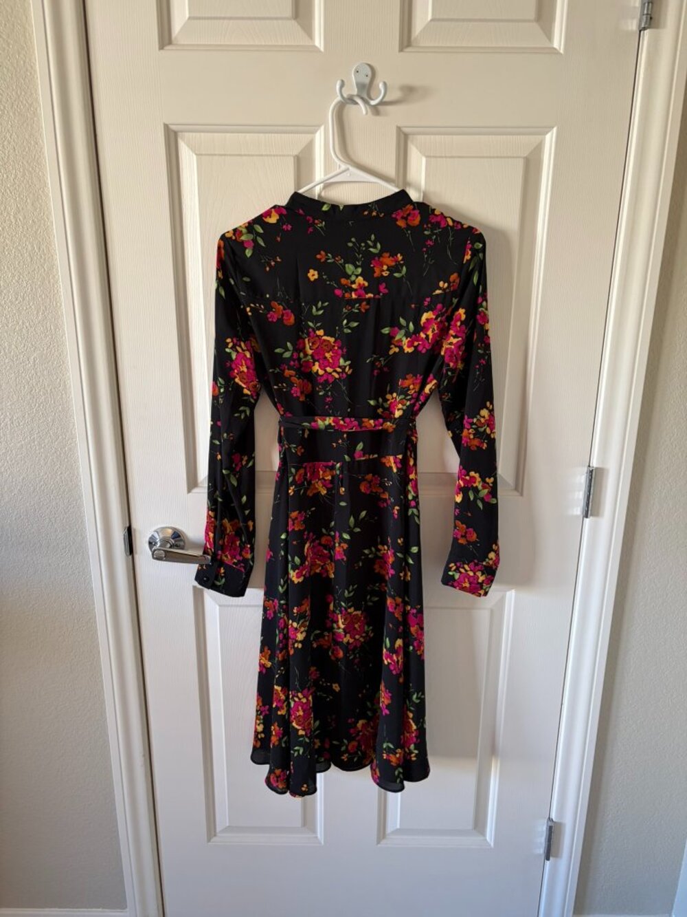 Nanette by Nanette Lepore Floral Pintuck Midi Shirt Dress — Size 6
